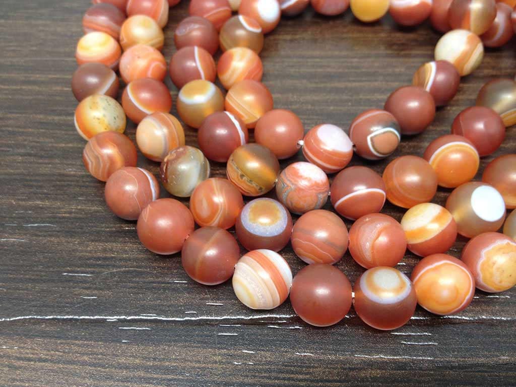 One (1) Natural 8mm Red Sulemani Agate Mala With 108 Prayer Beads Perfect For Mediation Red Sulemani Agate Mala Necklace ~ JP533  DestGlow