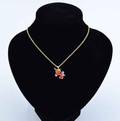 Bath Bomb Gift Set with Unicorn necklaces hidden in each bath bomb, 1 each black, white, red and rose, great for parties and gifts