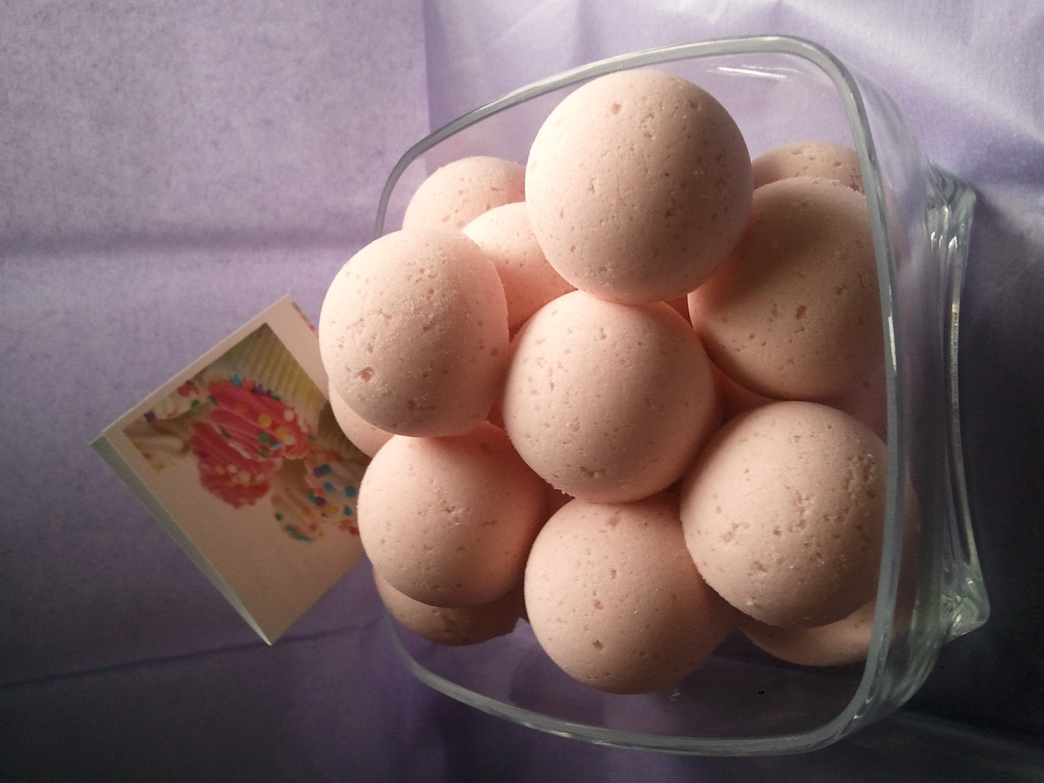 14 bath bombs (Buttercream Cupcake) gift bag bath fizzies, great for kids...and adults too by Spa Pure