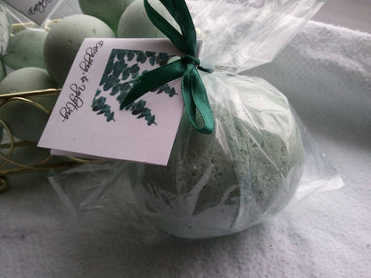 14 bath bombs Eucalyptus &amp; Spearmint Essential Oils gift bag bath fizzies, especially good for colds and flus by Spa Pure