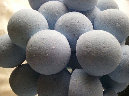 14 bath bombs in French Lilac fragrance, gift bag bath fizzies, great for dry skin, shea, cocoa, 7 ultra rich oils by Spa Pure