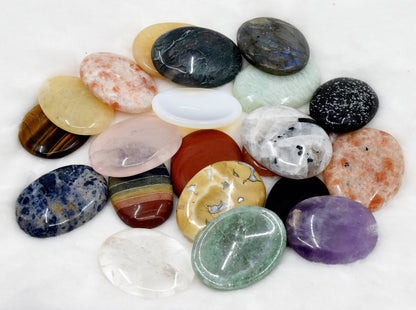 Mix 50pcs Bulk Worry Stones ,Wholesale Worry Stones, Bulk Pocket Palm Stones  DestGlow