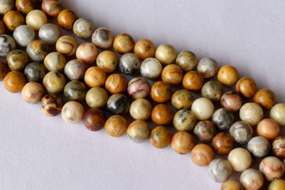 Crazy Lace Agate Beads, Natural Round Crystal Beads 4mm to 12mm  DestGlow
