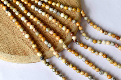 Crazy Lace Agate Beads, Natural Round Crystal Beads 4mm to 12mm  DestGlow