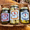Pickle Trio 3-Pack Gift Set - Sweet & Spicy, Sweet Fire & Bread & Butter | Restaurant Made | Lady May