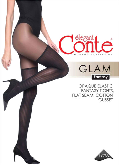 Fantasy Tights Conte Glam - Stockings with Vertical Stripes