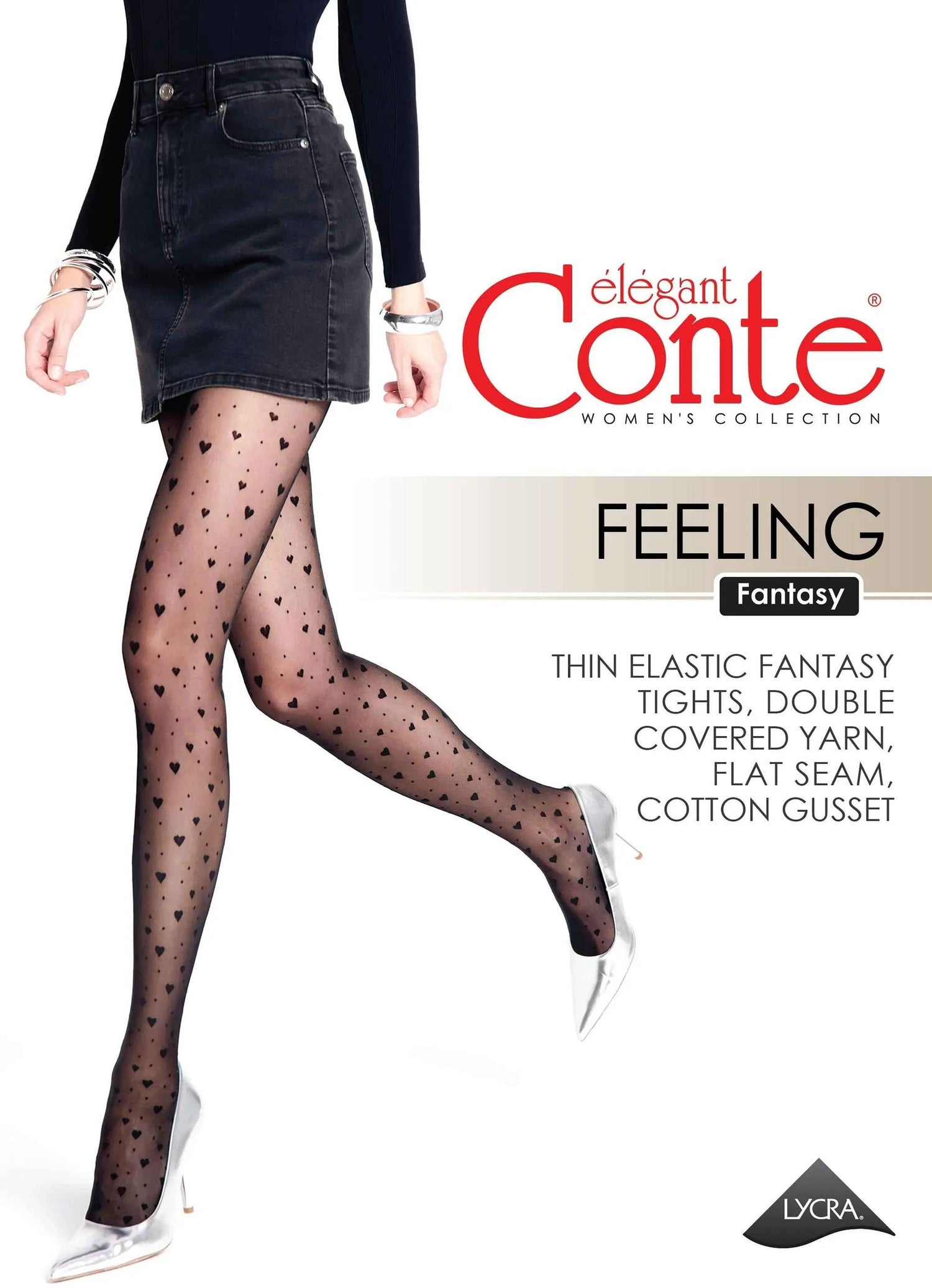 Fantasy Tights Conte Feeling - Hearts and Dots