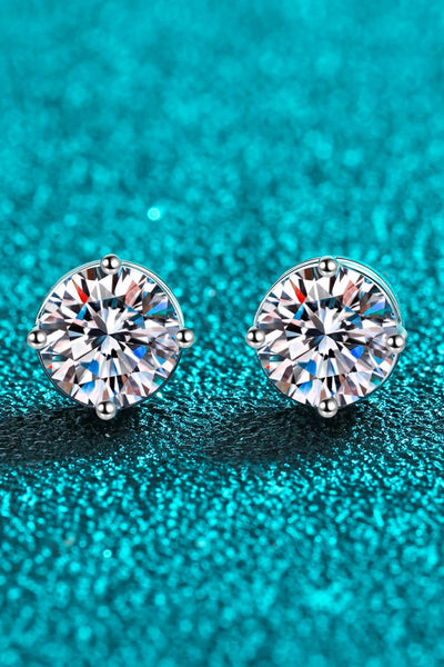 2 Carat Sparkala™ Rhodium-Plated Stud Earrings - DestGlow