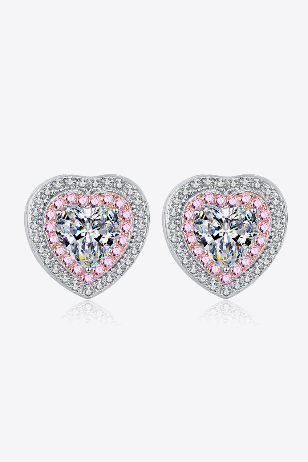 Sparkala™ Heart-Shaped Stud Earrings - DestGlow