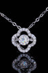 Platinum-Plated 925 Sterling Silver Sparkala™ Flower Pendant Necklace - DestGlow
