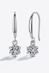 2 Carat Sparkala™ 6-Prong Drop Earrings (Platinum-Plated Fine Silver) - DestGlow