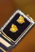 2 Carat Yellow Heart Sparkala™ Platinum-Plated Earrings