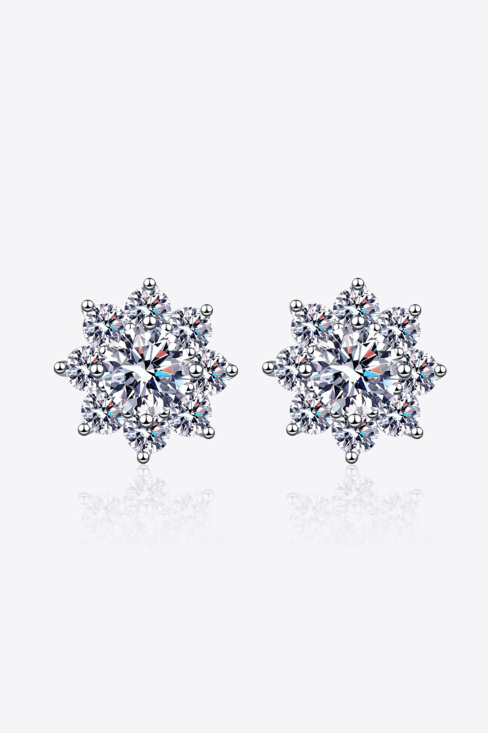 1 Carat Sparkala™ 925 Sterling Silver Flower Earrings - DestGlow