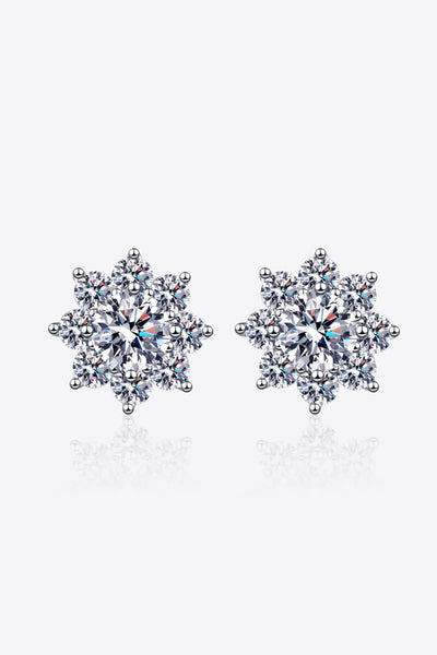 1 Carat Sparkala™ 925 Sterling Silver Flower Earrings - DestGlow