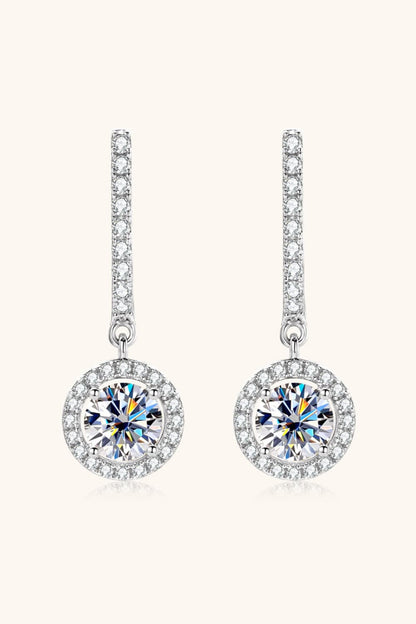 2 Carat Sparkala™ Platinum-Plated 925 Sterling Silver Drop Earrings - DestGlow