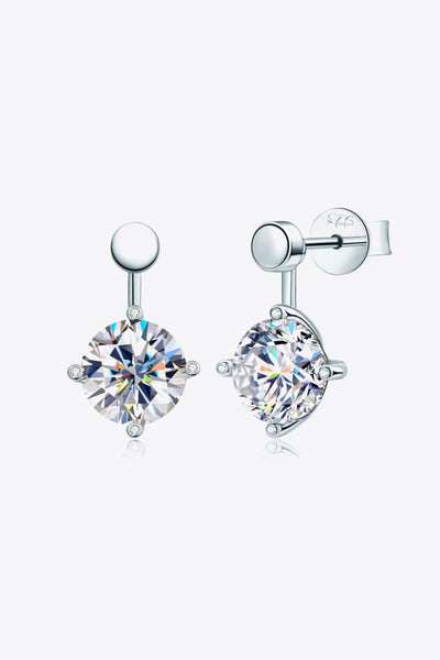 Adored 4 Carat Sparkala™ Drop Earrings (Platinum-Plated Fine Silver) - DestGlow