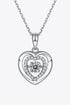 Sparkala™ Heart Pendant Necklace (Platinum-Plated Fine Silver) - DestGlow