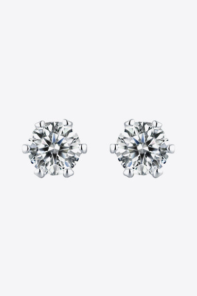 Good Days Ahead Sparkala™ Stud Earrings (Platinum-Plated Fine Silver) - DestGlow