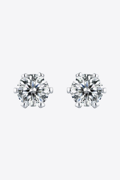 Good Days Ahead Sparkala™ Stud Earrings (Platinum-Plated Fine Silver) - DestGlow