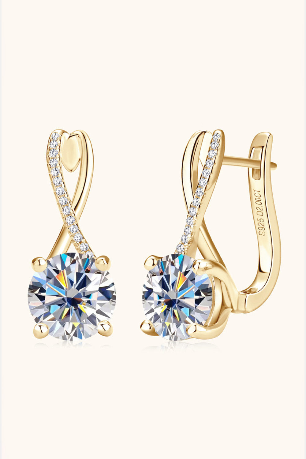 4 Carat Sparkala™ Platinum-Plated 925 Sterling Silver Earrings - DestGlow