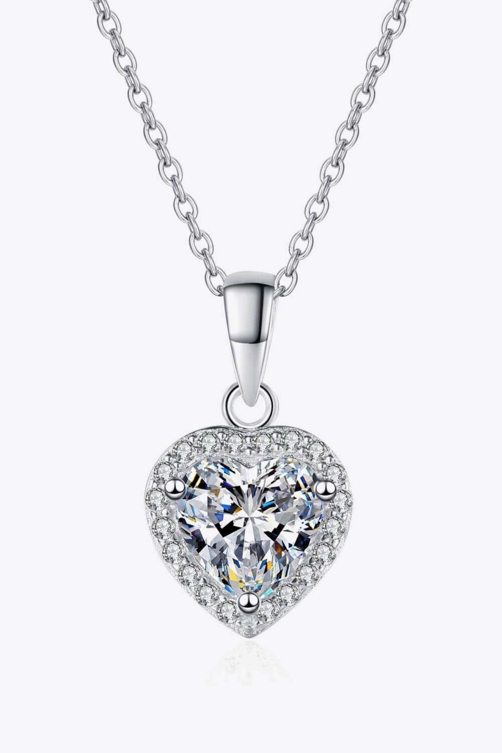 1 Carat Sparkala™ Heart Pendant Chain Necklace - DestGlow