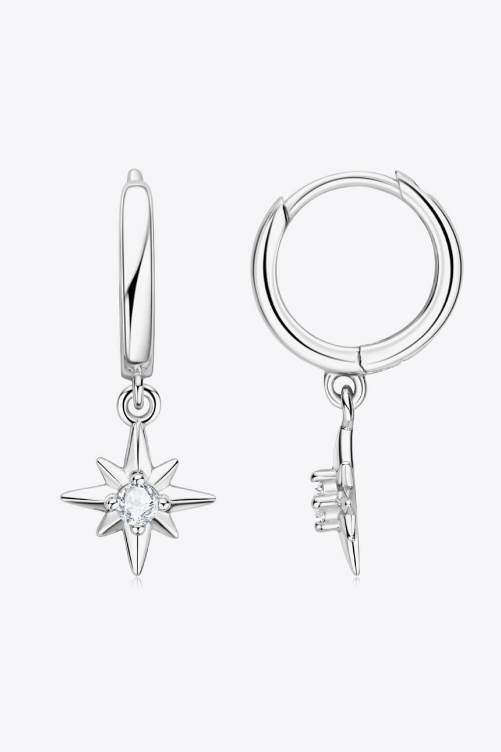 Sparkala™ Star Drop Earrings (Platinum-Plated Fine Silver) - DestGlow