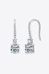 2 Carat Sparkala™ Platinum-Plated 925 Sterling Silver Drop Earrings - DestGlow