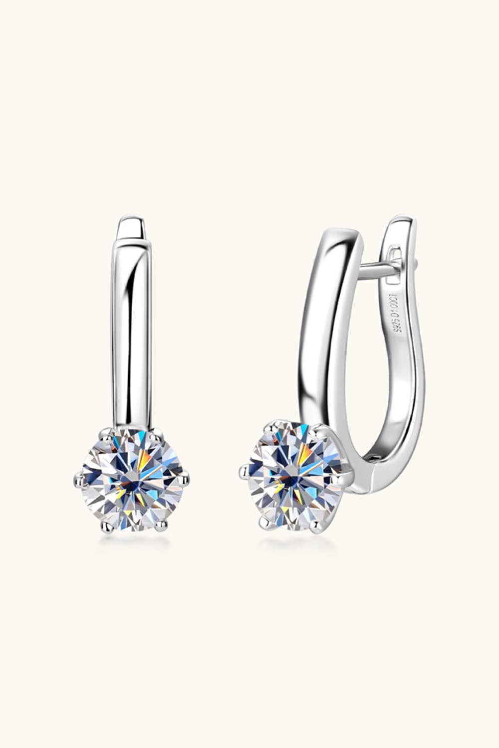 2 Carat Sparkala™ Platinum-Plated 925 Sterling Silver Earrings - DestGlow