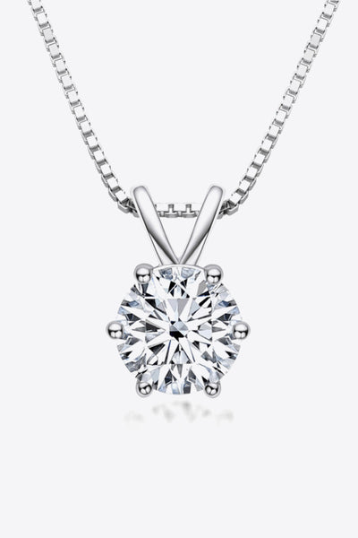 1 Carat Sparkala™ Pendant Necklace (Platinum-Plated Fine Silver) - DestGlow