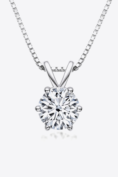 1 Carat Sparkala™ Pendant Necklace (Platinum-Plated Fine Silver) - DestGlow
