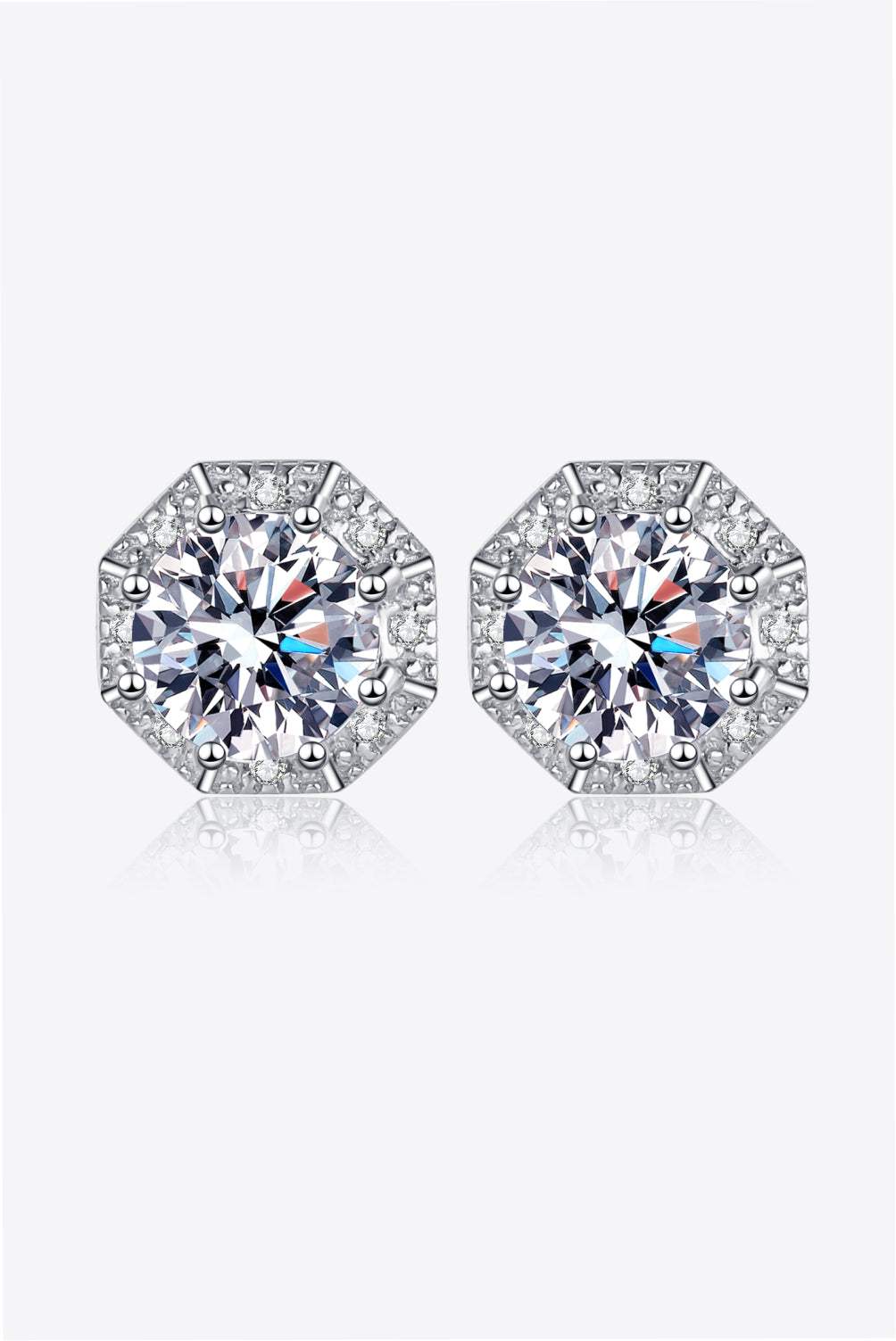 2 Carat Sparkala™ 925 Sterling Silver Stud Earrings - DestGlow