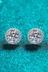 1 Carat Sparkala™ Rhodium-Plated Round Stud Earrings - DestGlow