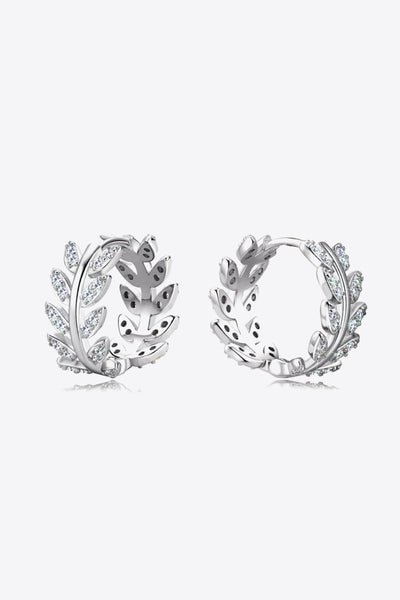 Sparkala™ Leaf Platinum-Plated 925 Sterling Silver Earrings - DestGlow