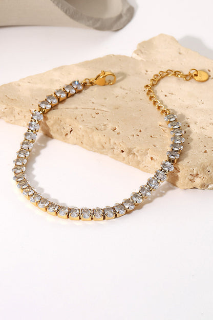 Inlaid Zircon 18K Gold Plated Bracelet - DestGlow