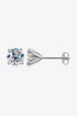 1 Carat Sparkala™ 4-Prong Stud Earrings (Platinum-Plated Fine Silver) - DestGlow