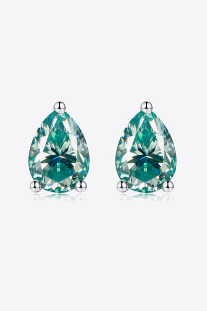 2 Carat Sparkala™ Teardrop Earrings (Platinum-Plated Fine Silver) - DestGlow