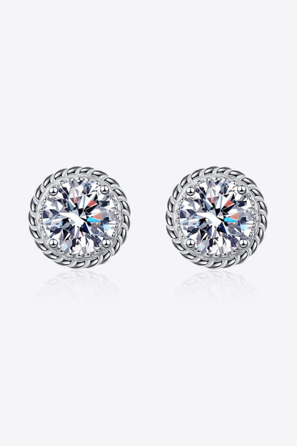 2 Carat Sparkala™ 925 Sterling Silver Stud Earrings - DestGlow