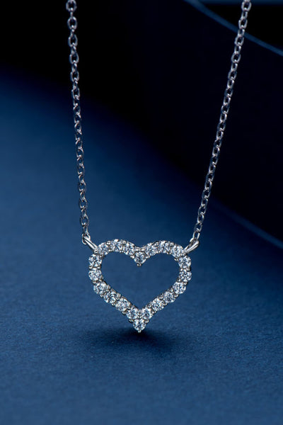 Adored Sparkala™ Platinum-Plated Heart Necklace - DestGlow