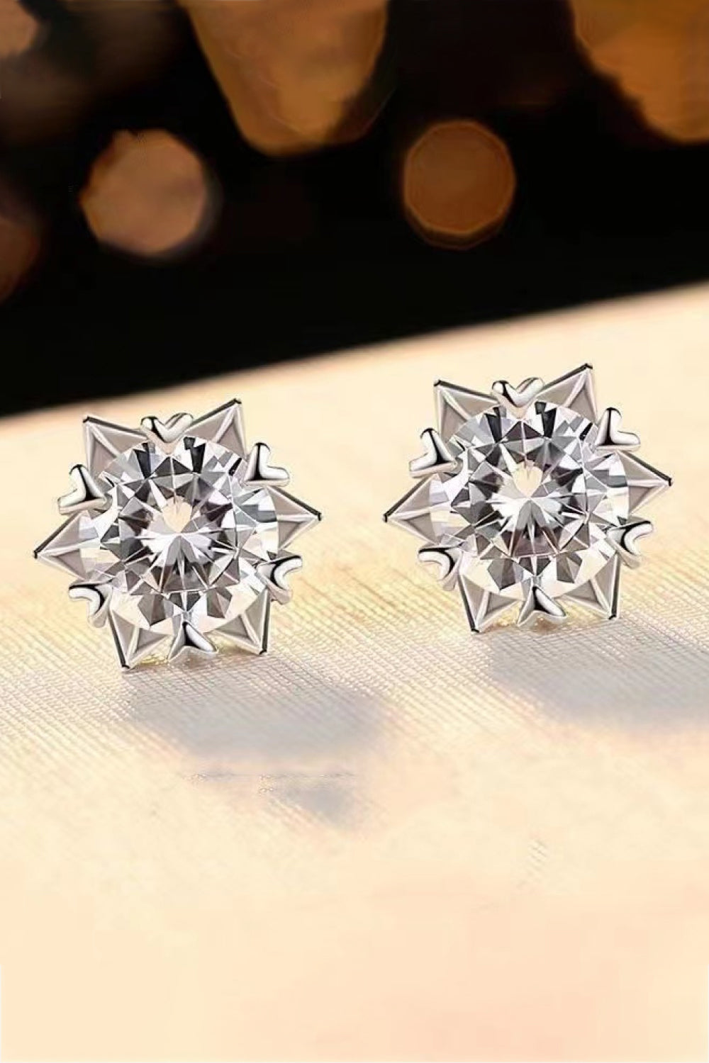 Stuck On You 4 Carat Sparkala™ Stud Earrings (Platinum-Plated Fine Silver) - DestGlow