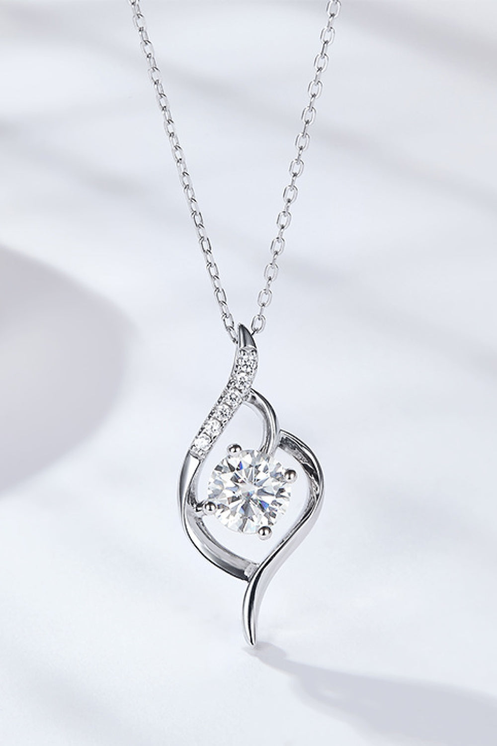 Platinum-Plated 1 Carat Sparkala™ Pendant Necklace - DestGlow