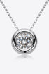 Adored 1 Carat Sparkala™ Pendant 925 Sterling Silver Necklace (Platinum-Plated Fine Silver) - DestGlow