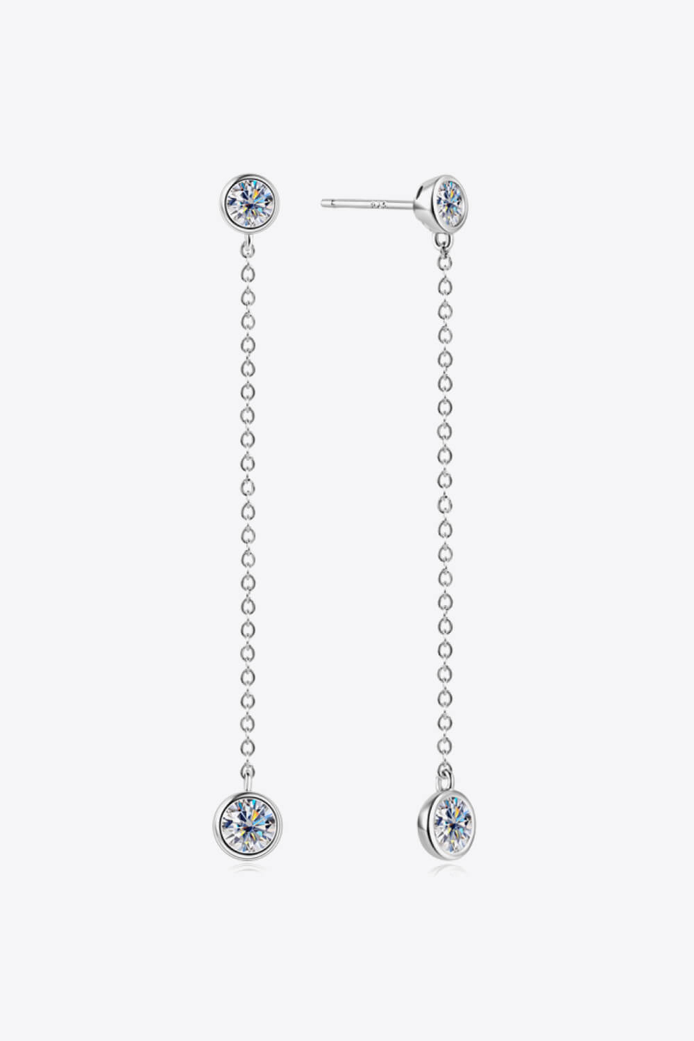 Adored Sparkala™ Chain Earrings (Platinum-Plated Fine Silver) by Sparkala