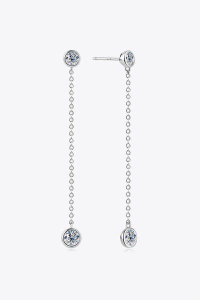 Adored Sparkala™ Chain Earrings (Platinum-Plated Fine Silver) by Sparkala