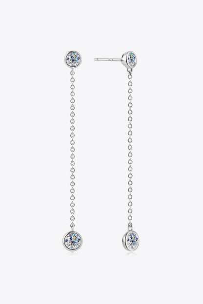 Adored Sparkala™ Chain Earrings (Platinum-Plated Fine Silver) by Sparkala