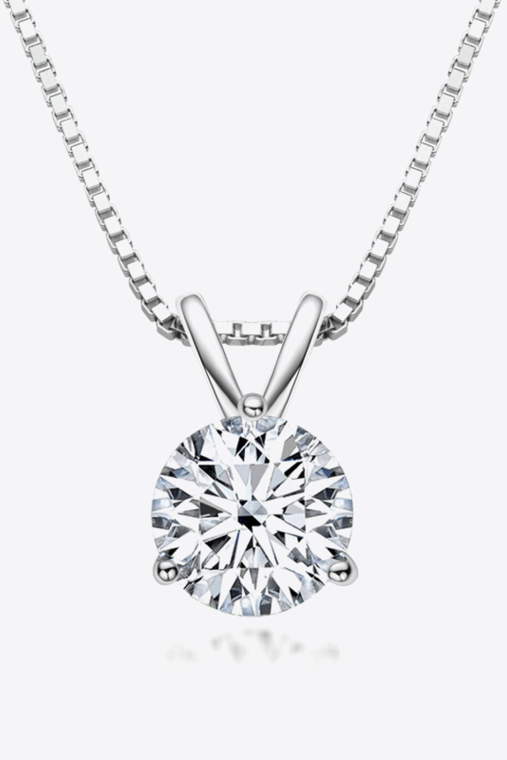 Adored Show Off 1 Carat Sparkala™ Pendant Necklace (Platinum-Plated Fine Silver) - DestGlow