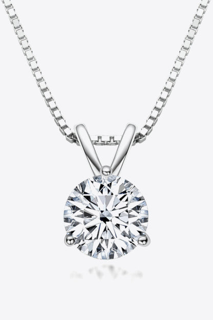 Adored Show Off 1 Carat Sparkala™ Pendant Necklace (Platinum-Plated Fine Silver) - DestGlow