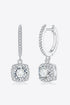 Adored Sparkala™ Huggie Drop Earrings (Platinum-Plated Fine Silver) - DestGlow