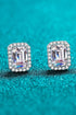 Adored 1 Carat Sparkala™ Rhodium-Plated Square Stud Earrings - DestGlow