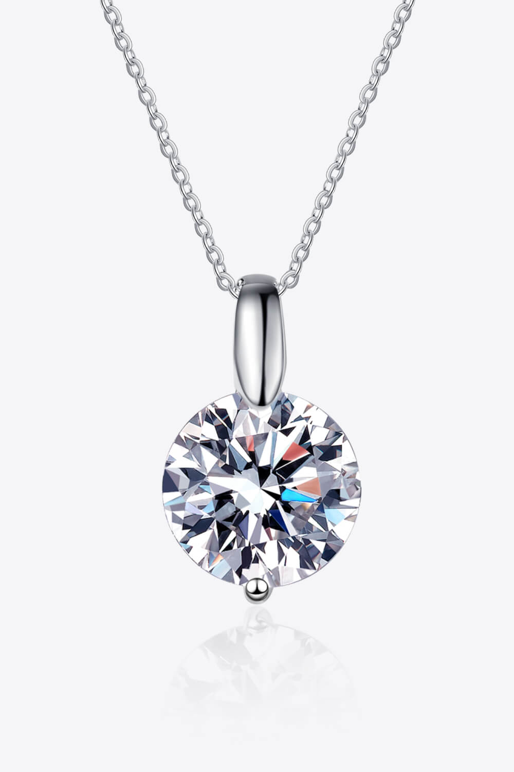 Minimalist Rhodium-Plated Pure Sterling Silver Sparkala™ Pendant Necklace - DestGlow