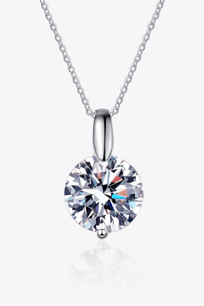 Minimalist Rhodium-Plated Pure Sterling Silver Sparkala™ Pendant Necklace - DestGlow